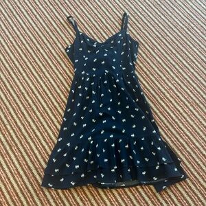 Hollister open back tie floral mini sundress